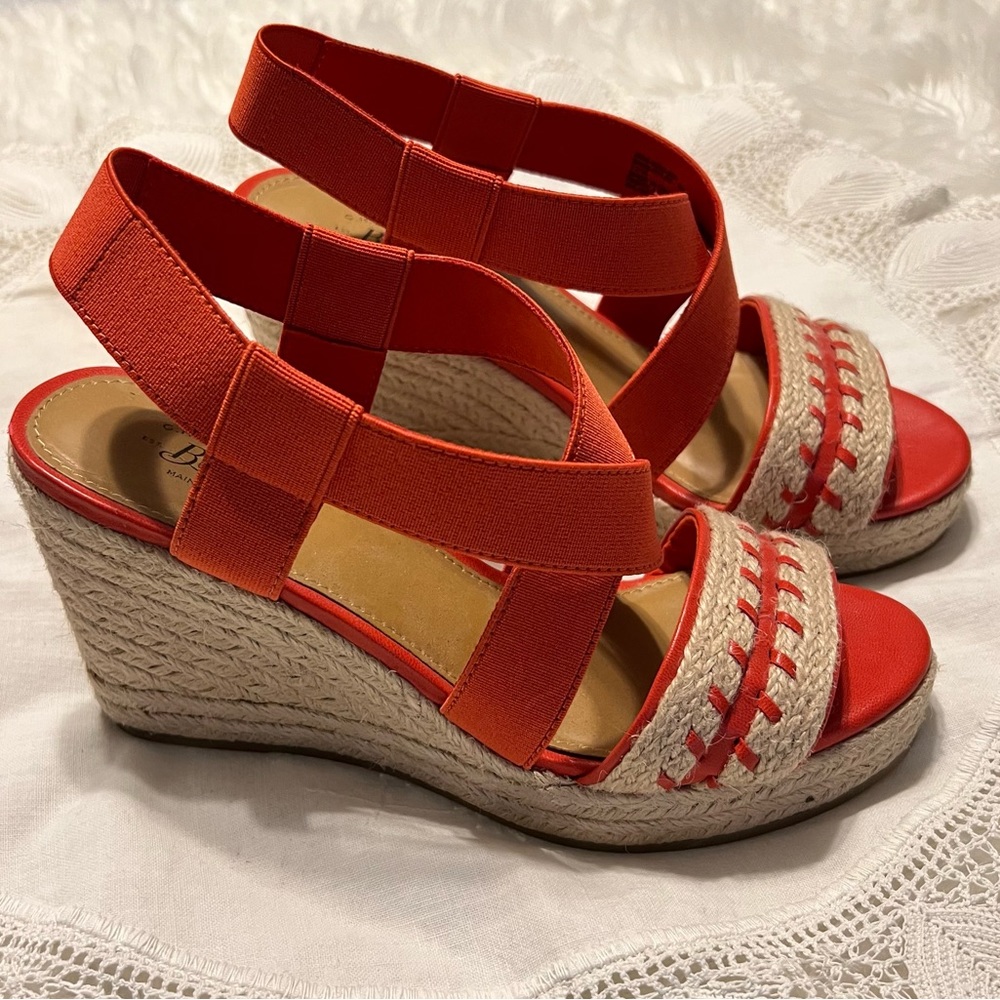 Bass Rylee Espadrille Wedge Sandals Shoes Women’s Size 7